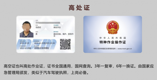 2021年11月11日云南省高处作业(登高证、高空证)考试及复审培训通知